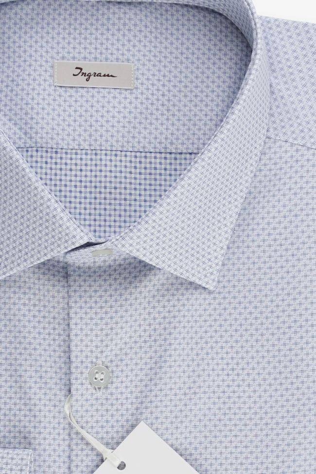 Ingram Hemd Herren Ingram Regular Halb Unifarben 100% Baumwolle Kragen Italienisch Lange Ärmel