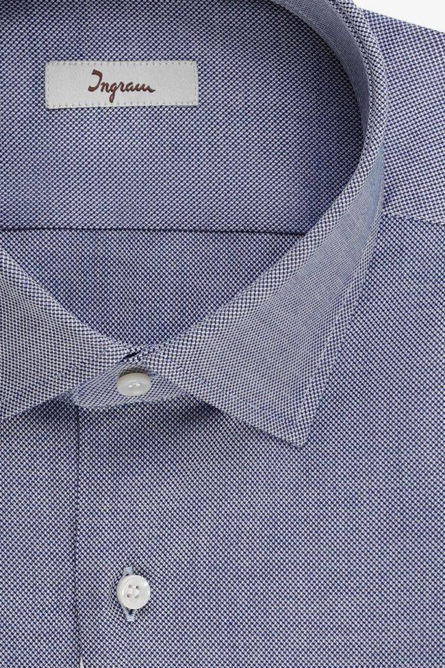 Ingram Hemd Herren Ingram Regular Halb Unifarben 100% Baumwolle Kragen Französisch Lange Ärmel