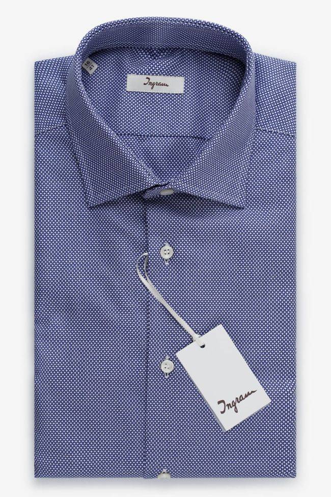 ingram Hemd Herren Ingram Regular Halb Unifarben 100% Baumwolle kragen Französisch Lange Ärmel