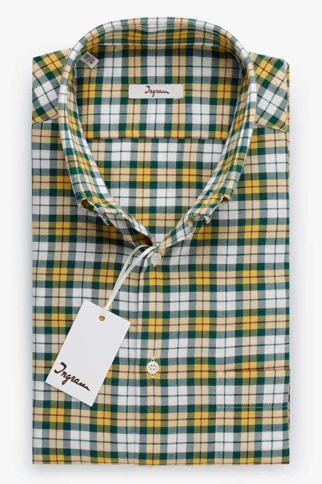 Ingram Hemd Herren Ingram Regular Karo 100% Baumwolle Kragen Button-Down Lange Ärmel