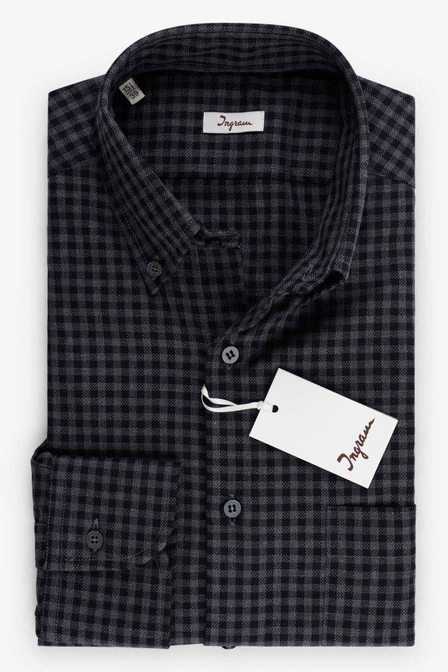 ingram Hemd Herren Ingram Regular Karo 100% Baumwolle kragen Button-Down Lange Ärmel