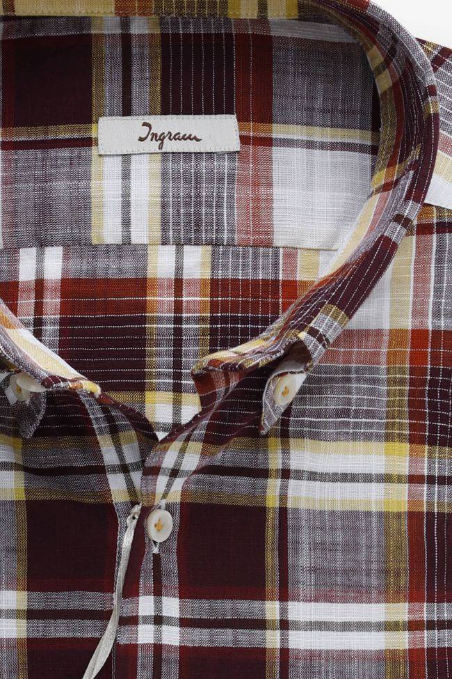 Ingram Hemd Herren Ingram Regular Karo 100% Baumwolle Kragen Button-Down Lange Ärmel