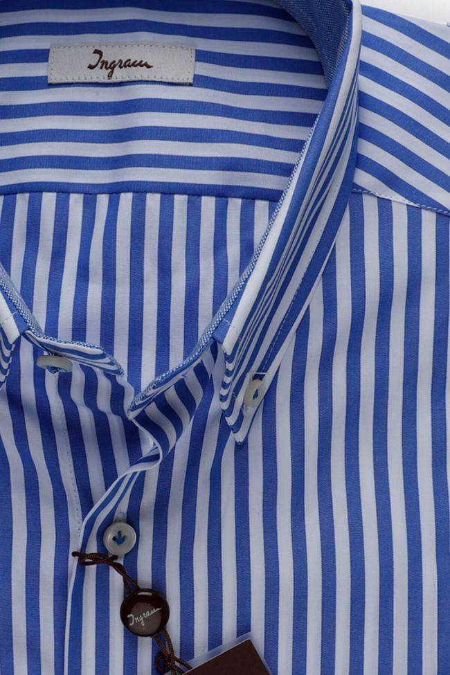 Ingram Hemd Herren Ingram Regular Streifen 100% Baumwolle Kragen Button-Down Lange Ärmel