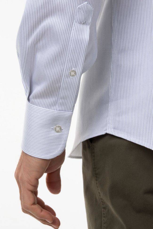 Ingram Hemd Herren Ingram Regular Streifen 100% Baumwolle Kragen Button-Down Lange Ärmel