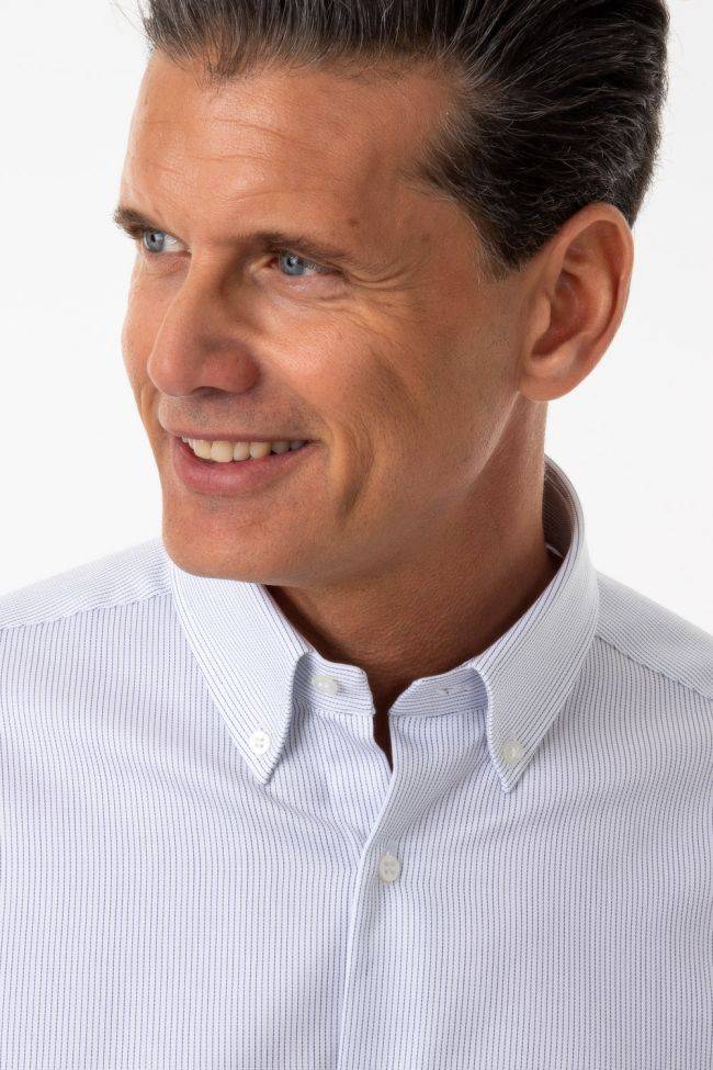 Ingram Hemd Herren Ingram Regular Streifen 100% Baumwolle Kragen Button-Down Lange Ärmel