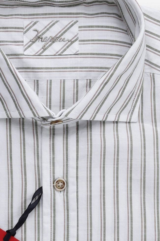 Ingram Hemd Herren Ingram Regular Streifen 100% Baumwolle Kragen Französisch Lange Ärmel