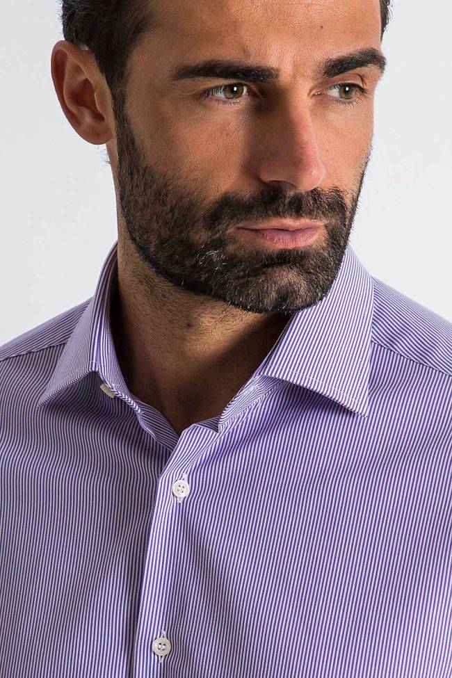 ingram Hemd Herren Ingram Regular Streifen 72% Baumwolle 3% elastan 25% pa kragen Italienisch Lange Ärmel