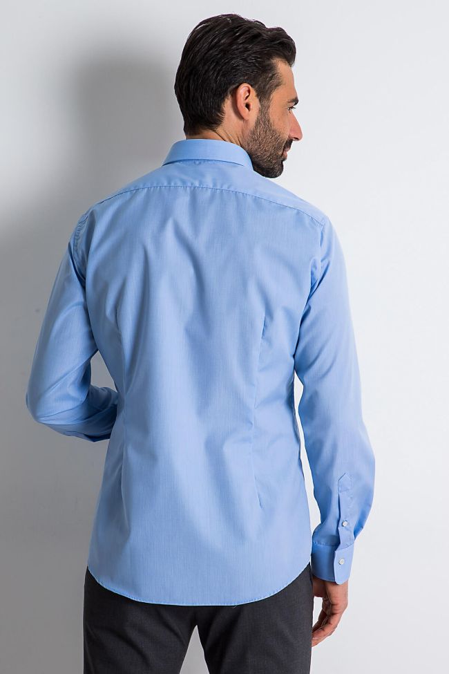 Ingram Hemd Herren Ingram Slim Bügelfreie Einfarbig 100% Baumwolle Kragen Italienisch Lange Ärmel