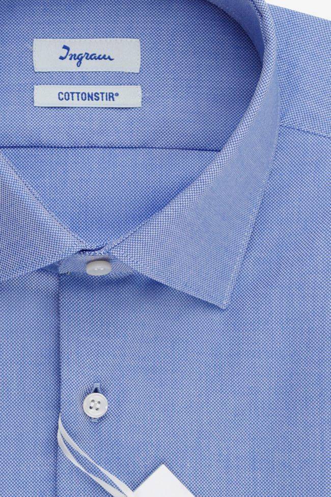 Ingram Hemd Herren Ingram Slim Bügelfreie Einfarbig 100% Baumwolle Kragen Französisch Lange Ärmel