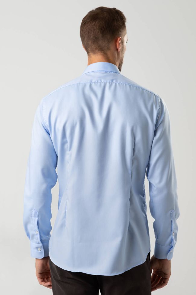 Ingram Hemd Herren Ingram Slim Bügelfreie Einfarbig 100% Baumwolle Kragen Italienisch Lange Ärmel