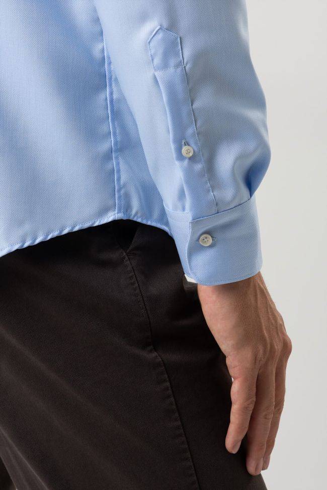 Ingram Hemd Herren Ingram Slim Bügelfreie Einfarbig 100% Baumwolle Kragen Italienisch Lange Ärmel