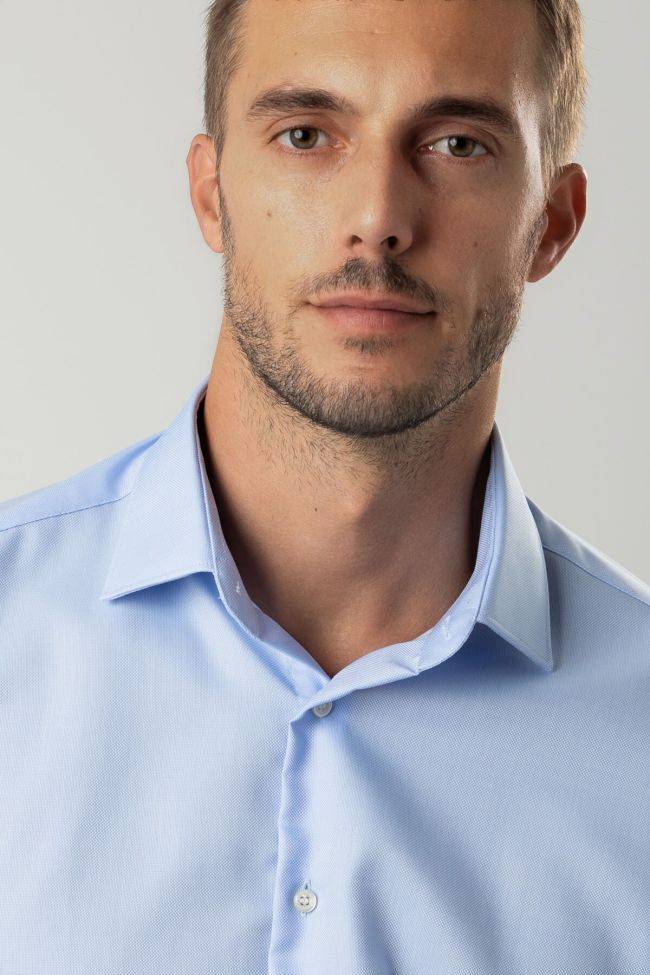 Ingram Hemd Herren Ingram Slim Bügelfreie Einfarbig 100% Baumwolle Kragen Italienisch Lange Ärmel