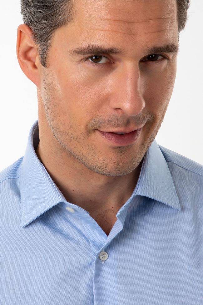 Ingram Hemd Herren Ingram Slim Bügelfreie Einfarbig 100% Baumwolle Kragen Italienisch Lange Ärmel