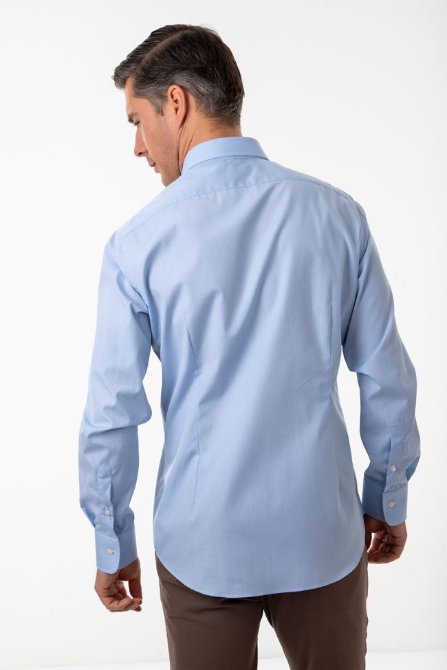 Ingram Hemd Herren Ingram Slim Bügelfreie Einfarbig 100% Baumwolle Kragen Italienisch Lange Ärmel