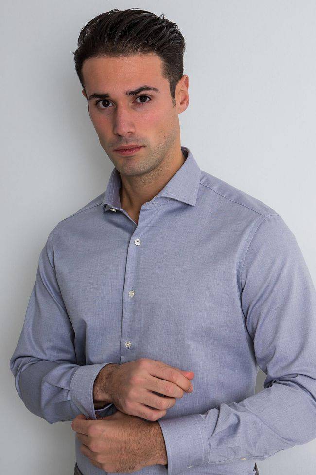 Ingram Hemd Herren Ingram Slim Bügelfreie Karo 100% Baumwolle Kragen Französisch Lange Ärmel