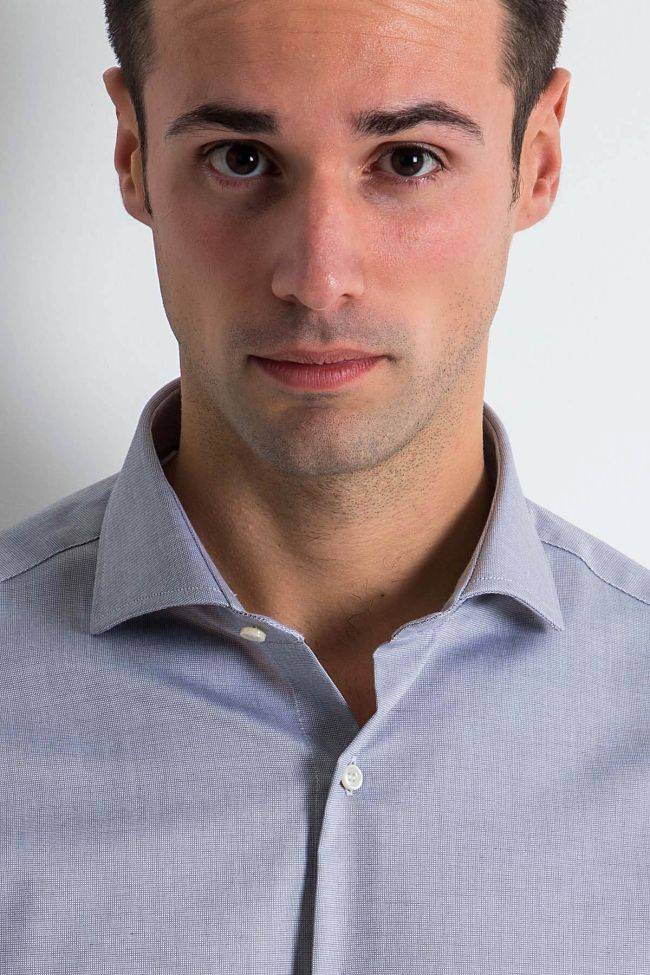 Ingram Hemd Herren Ingram Slim Bügelfreie Karo 100% Baumwolle Kragen Französisch Lange Ärmel