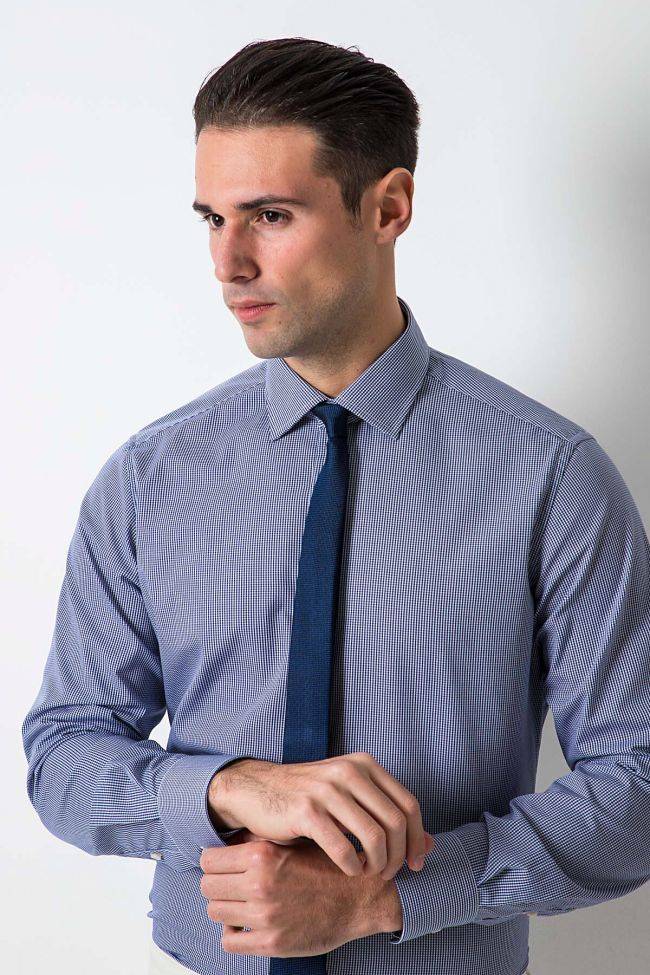 Ingram Hemd Herren Ingram Slim Bügelfreie Karo 100% Baumwolle Kragen Italienisch Lange Ärmel