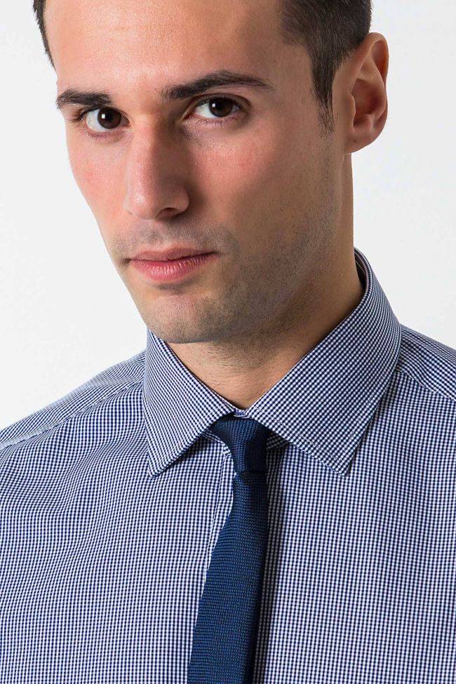 ingram Hemd Herren Ingram Slim Bügelfreie Karo 100% Baumwolle kragen Italienisch Lange Ärmel
