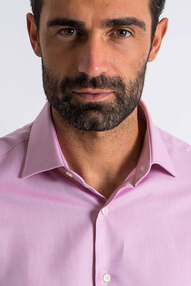 Ingram Hemd Herren Ingram Slim Einfarbig 100% Baumwolle Kragen Italienisch Lange Ärmel