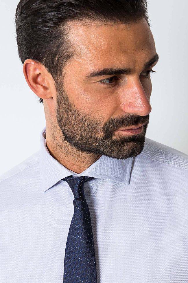 Ingram Hemd Herren Ingram Slim Einfarbig 100% Baumwolle Kragen Französisch Lange Ärmel