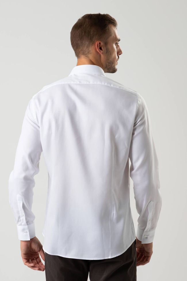 Ingram Hemd Herren Ingram Slim Einfarbig 100% Baumwolle Kragen Französisch Lange Ärmel