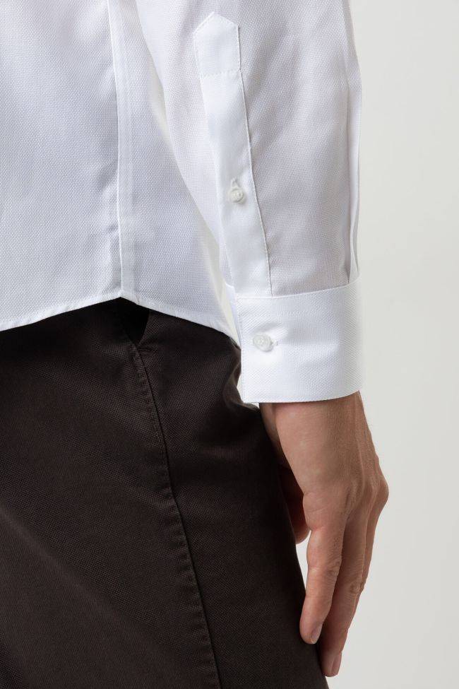 Ingram Hemd Herren Ingram Slim Einfarbig 100% Baumwolle Kragen Französisch Lange Ärmel