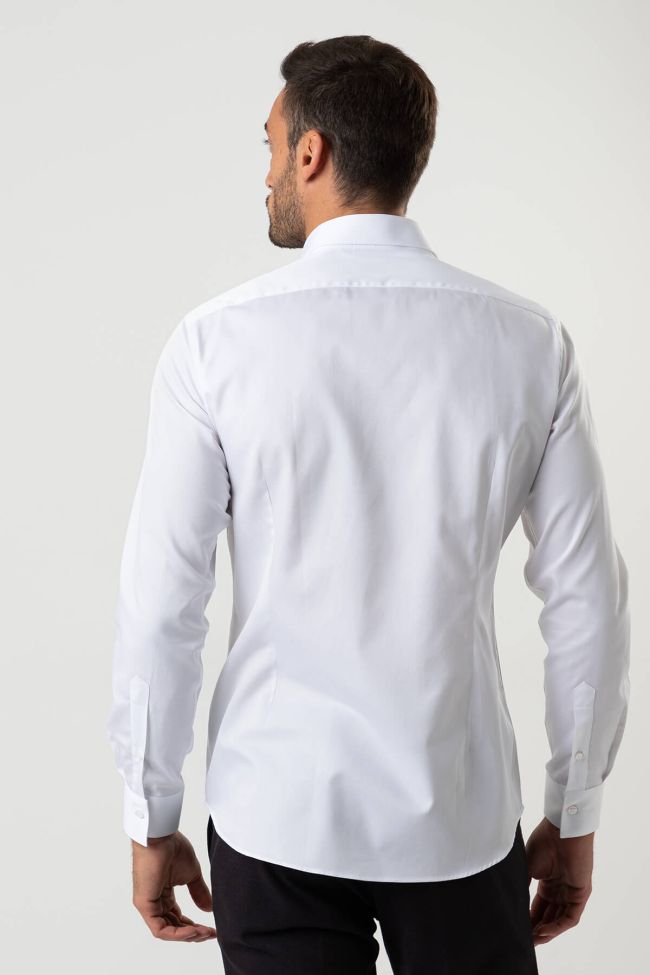 Ingram Hemd Herren Ingram Slim Einfarbig 100% Baumwolle Kragen Italienisch Lange Ärmel