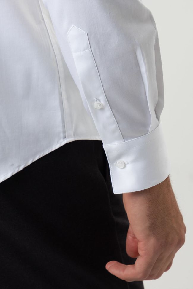 Ingram Hemd Herren Ingram Slim Einfarbig 100% Baumwolle Kragen Italienisch Lange Ärmel