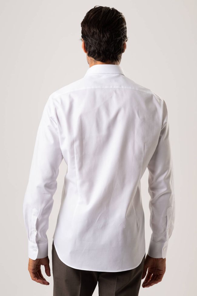 Ingram Hemd Herren Ingram Slim Einfarbig 100% Baumwolle Kragen Französisch Lange Ärmel