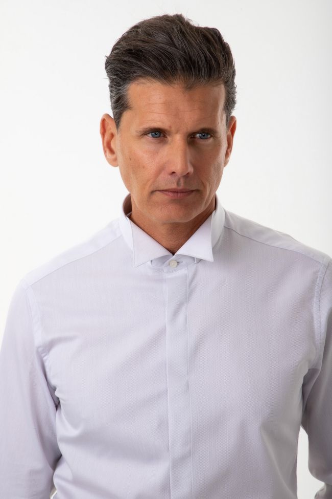 Ingram Hemd Herren Ingram Slim Einfarbig 100% Baumwolle Kragen Kläppchenkragen Lange Ärmel