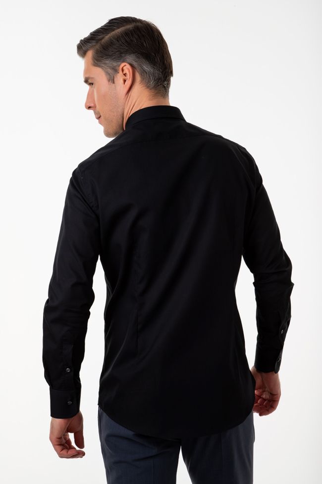 Ingram Hemd Herren Ingram Slim Einfarbig 100% Baumwolle Kragen Italienisch Lange Ärmel