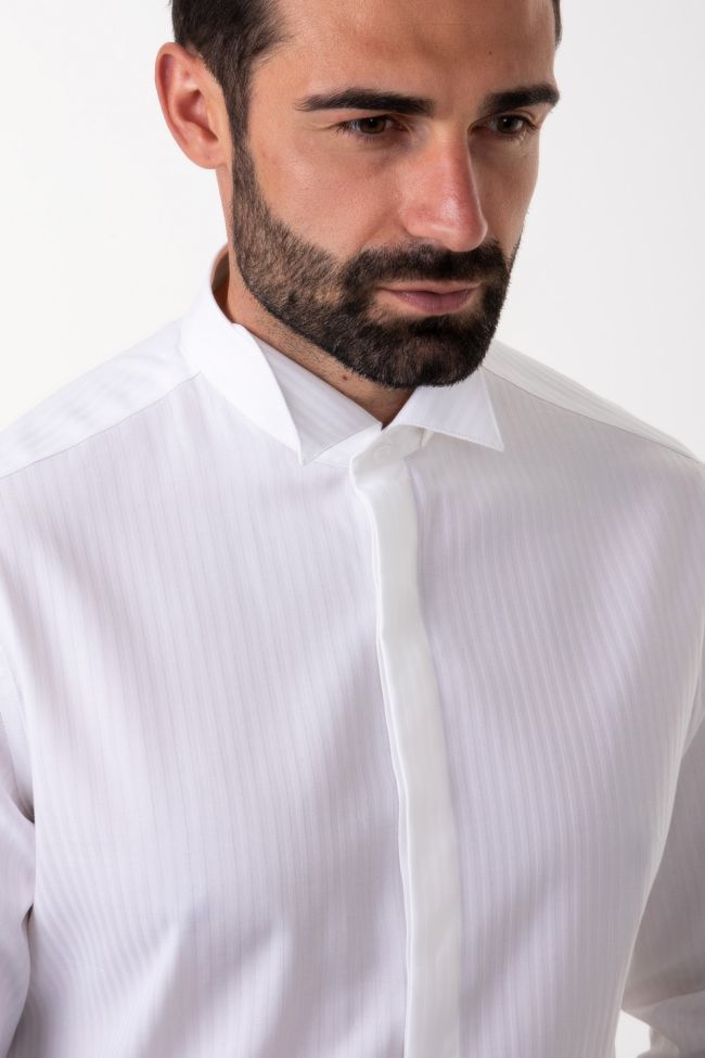 Ingram Hemd Herren Ingram Slim Einfarbig 100% Baumwolle Kragen Kläppchenkragen Lange Ärmel