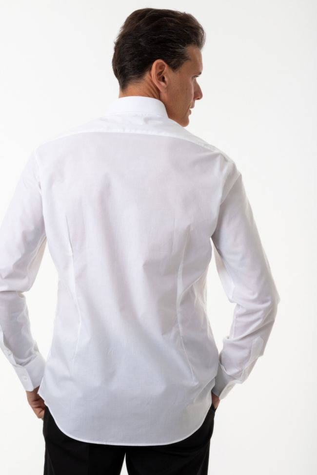 Ingram Hemd Herren Ingram Slim Einfarbig 100% Baumwolle Kragen Italienisch Lange Ärmel