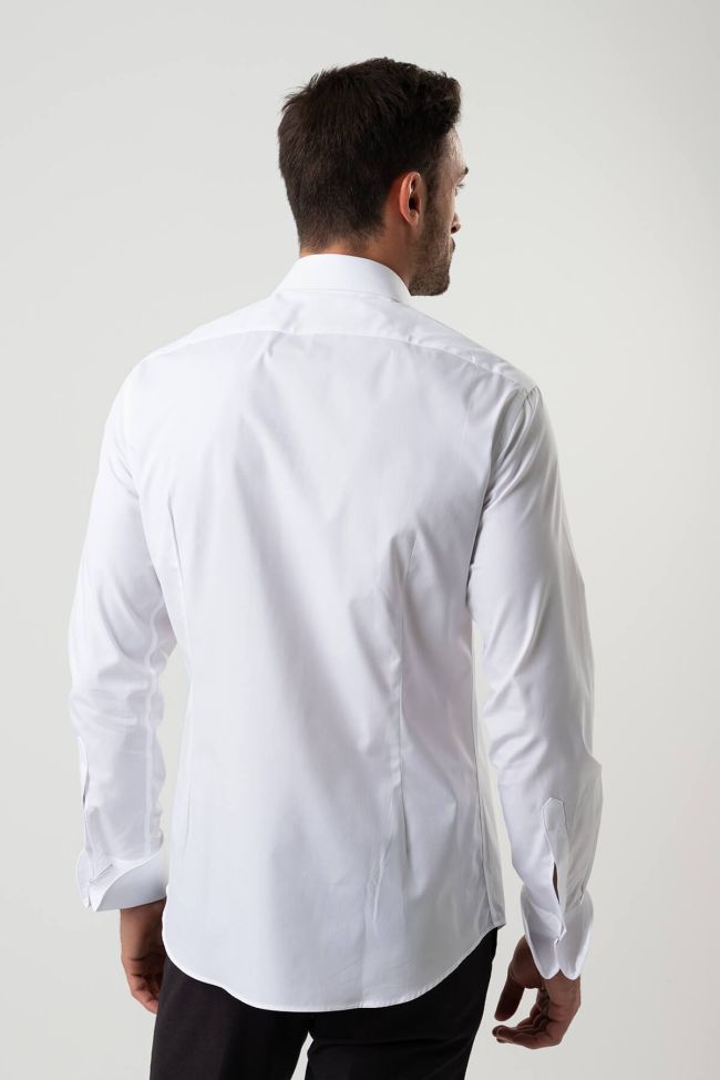 Ingram Hemd Herren Ingram Slim Einfarbig 100% Baumwolle Kragen Italienisch Lange Ärmel