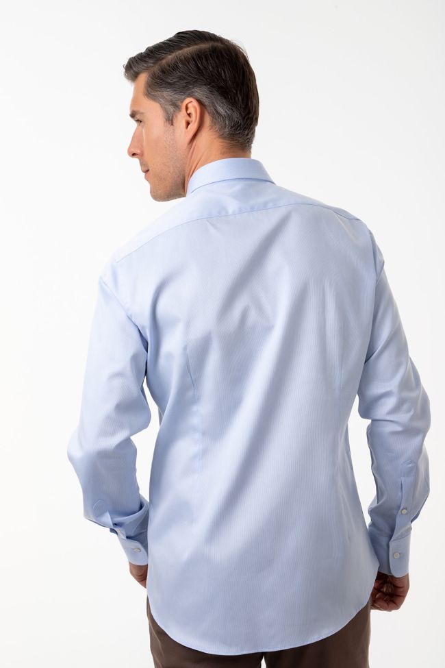 Ingram Hemd Herren Ingram Slim Einfarbig 100% Baumwolle Kragen Italienisch Lange Ärmel