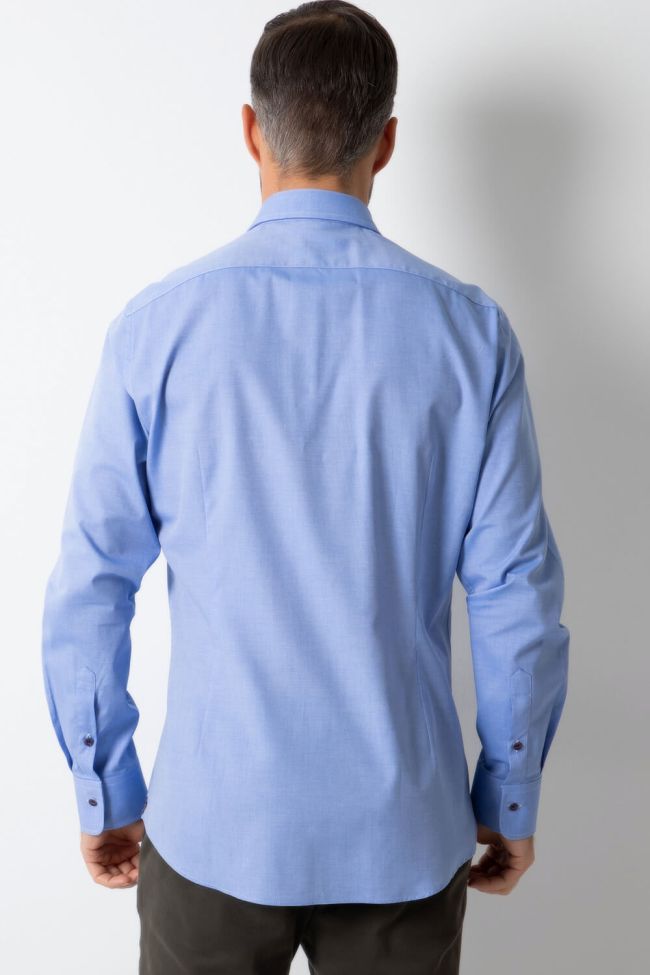 Ingram Hemd Herren Ingram Slim Einfarbig 100% Baumwolle Kragen Französisch Lange Ärmel