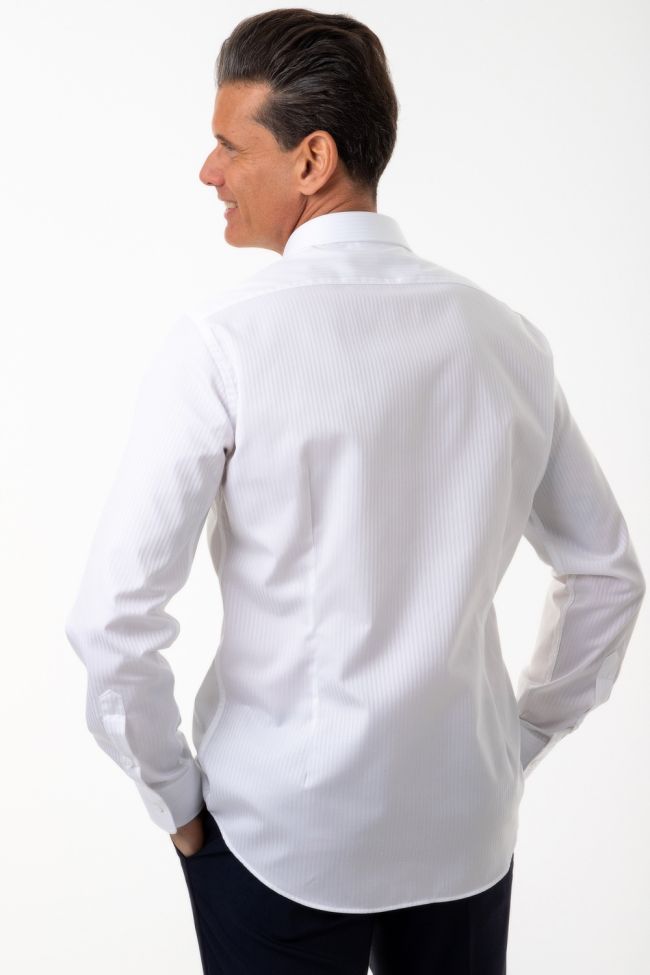 Ingram Hemd Herren Ingram Slim Einfarbig 100% Baumwolle Kragen Französisch Lange Ärmel