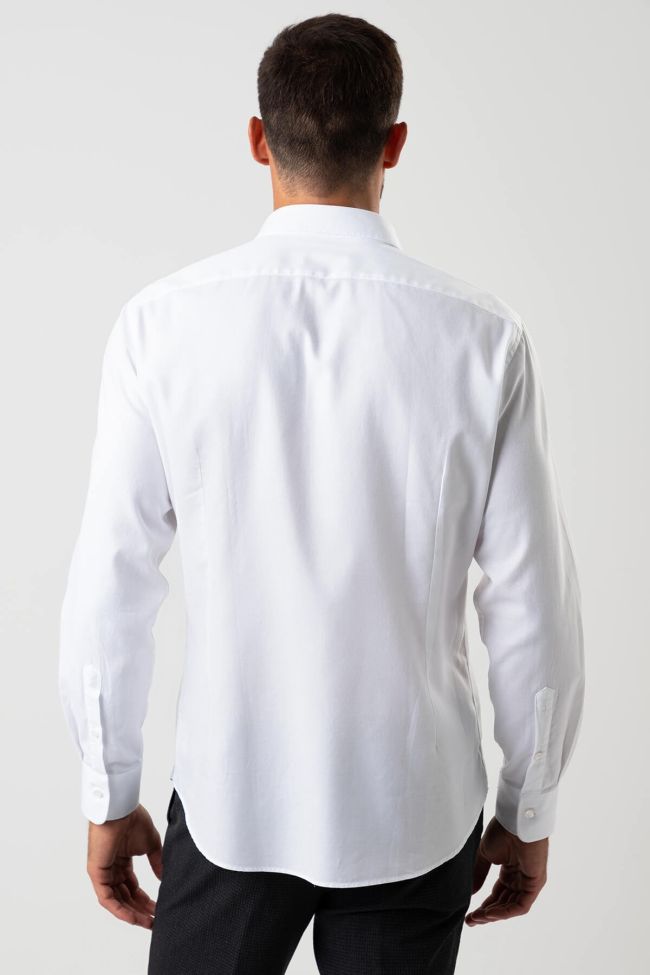 Ingram Hemd Herren Ingram Slim Einfarbig 100% Baumwolle Kragen Französisch Lange Ärmel