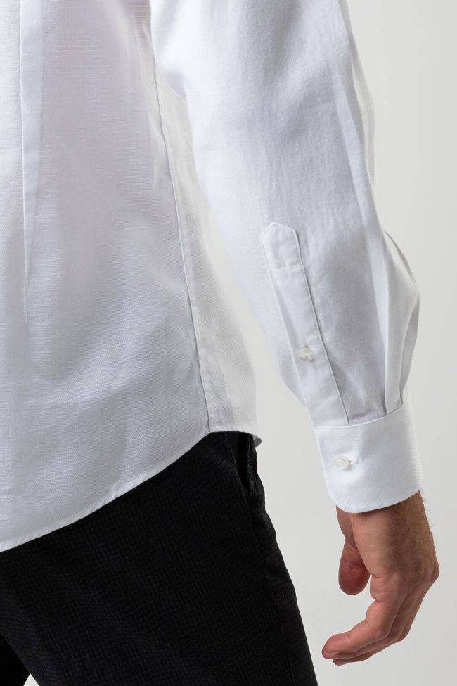 Ingram Hemd Herren Ingram Slim Einfarbig 100% Baumwolle Kragen Französisch Lange Ärmel