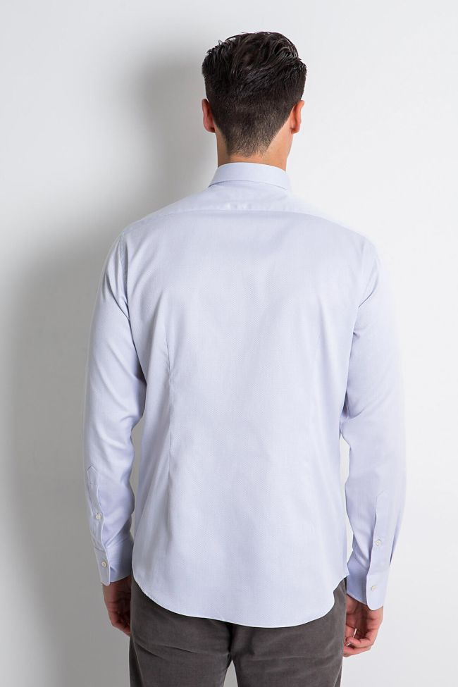 Ingram Hemd Herren Ingram Slim Einfarbig 100% Baumwolle Kragen Französisch Lange Ärmel