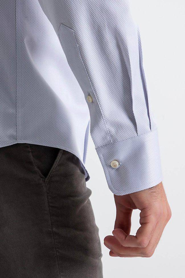 Ingram Hemd Herren Ingram Slim Einfarbig 100% Baumwolle Kragen Französisch Lange Ärmel