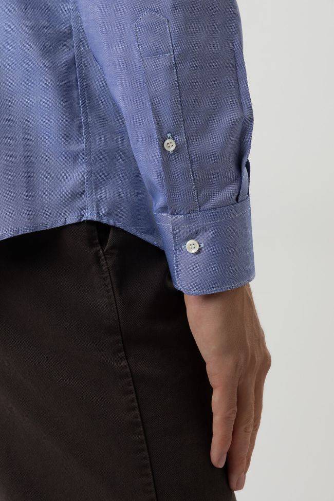 Ingram Hemd Herren Ingram Slim Einfarbig 100% Baumwolle Kragen Französisch Lange Ärmel