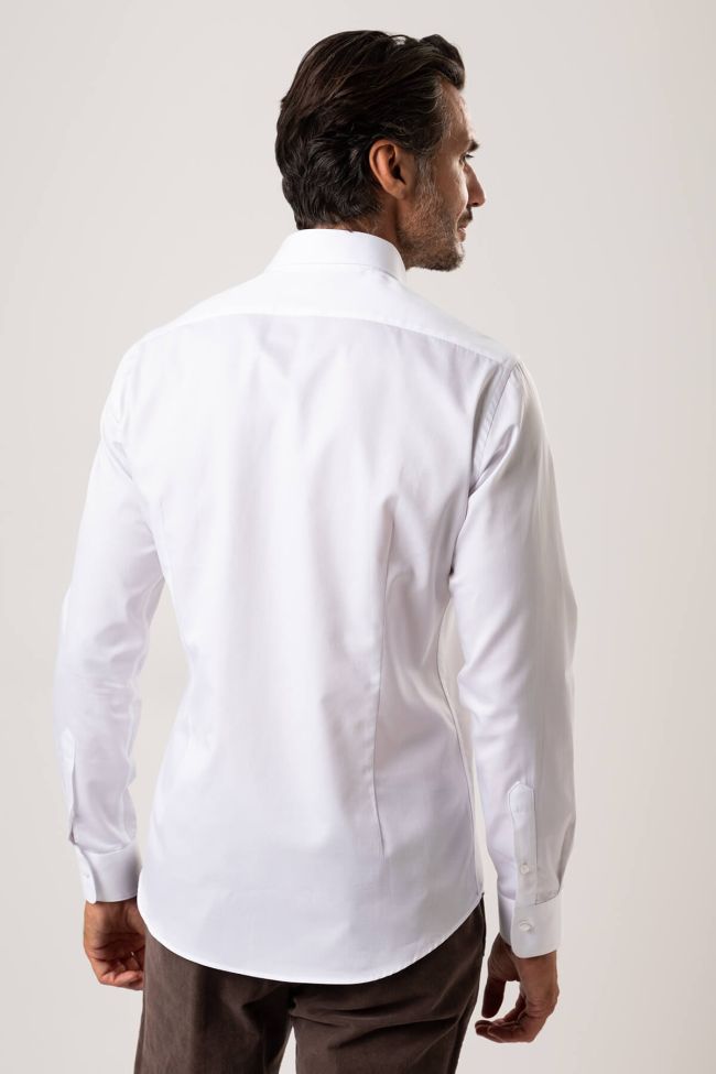 Ingram Hemd Herren Ingram Slim Einfarbig 100% Baumwolle Kragen Italienisch Lange Ärmel