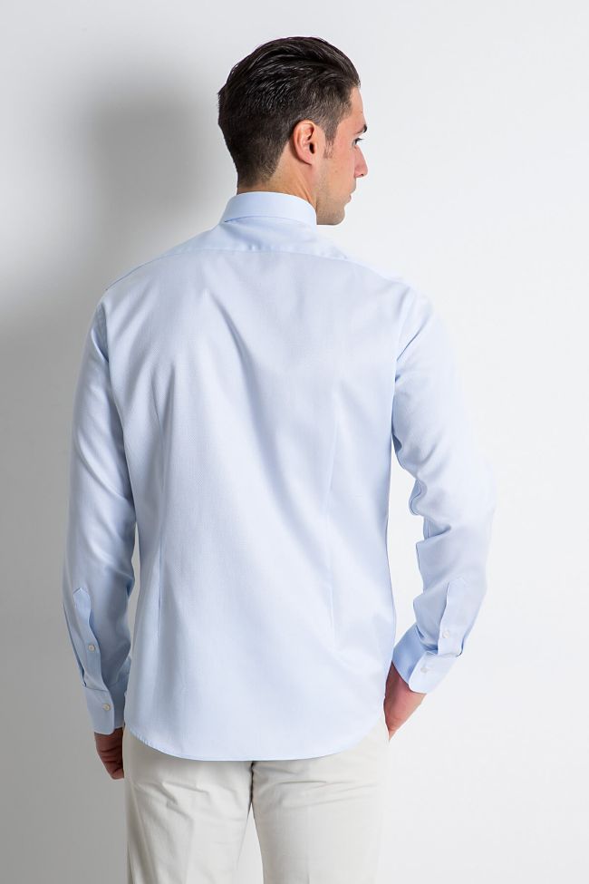 Ingram Hemd Herren Ingram Slim Einfarbig 100% Baumwolle Kragen Italienisch Lange Ärmel