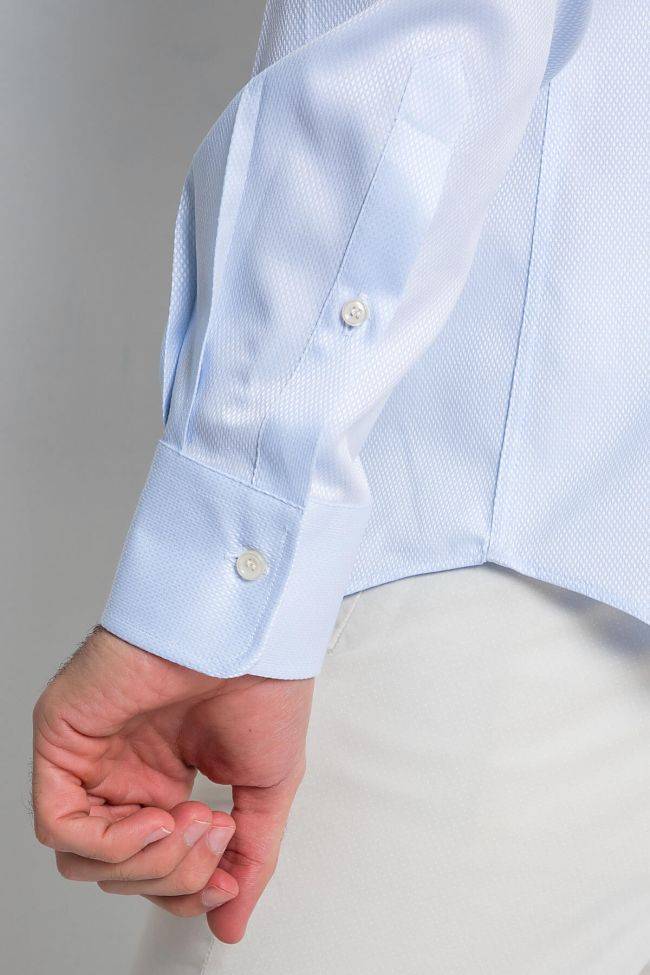 Ingram Hemd Herren Ingram Slim Einfarbig 100% Baumwolle Kragen Italienisch Lange Ärmel