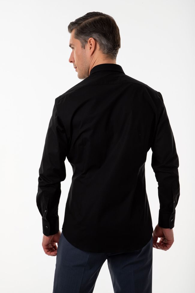Ingram Hemd Herren Ingram Slim Einfarbig 100% Baumwolle Kragen Italienisch Lange Ärmel