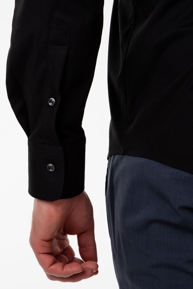 Ingram Hemd Herren Ingram Slim Einfarbig 100% Baumwolle Kragen Italienisch Lange Ärmel