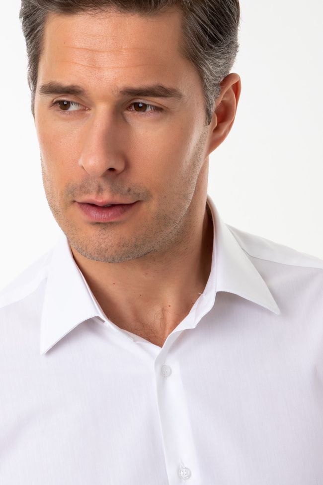 Ingram Hemd Herren Ingram Slim Einfarbig 100% Baumwolle Kragen Italienisch Lange Ärmel
