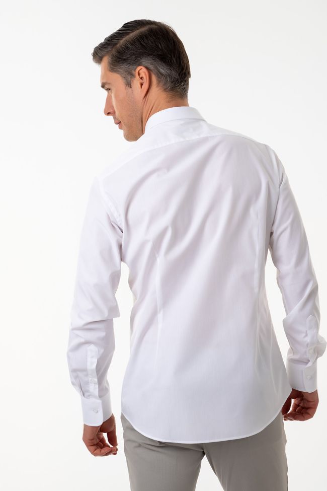 Ingram Hemd Herren Ingram Slim Einfarbig 100% Baumwolle Kragen Italienisch Lange Ärmel