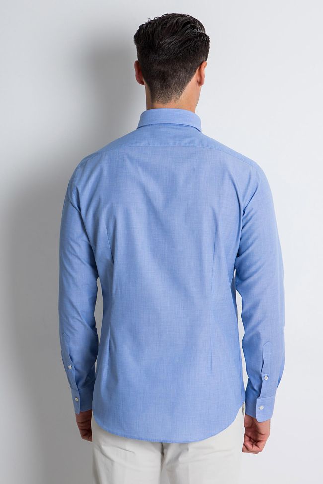 Ingram Hemd Herren Ingram Slim Einfarbig 100% Baumwolle Kragen Button-Down Lange Ärmel